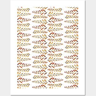 Wild crocosmia - pattern Posters and Art